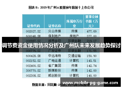 调节费资金使用情况分析及广州队未来发展趋势探讨